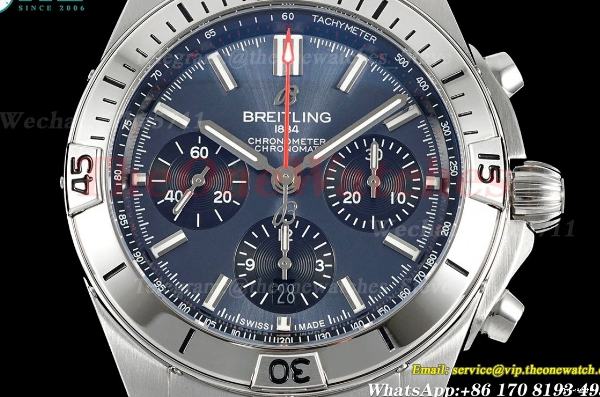 TF A7750 SS Stk B01 Chronomat Blue 42MM SS 0203